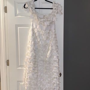 White Self Portrait Floral Lace Dress